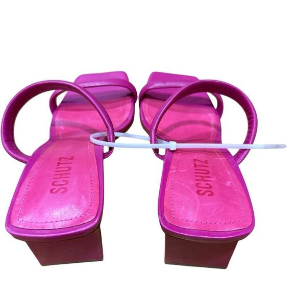 REVOLVE SCHUTZ ULLY Block Heel Sandal in Hot Pink NWOT - Picture 7 of 11